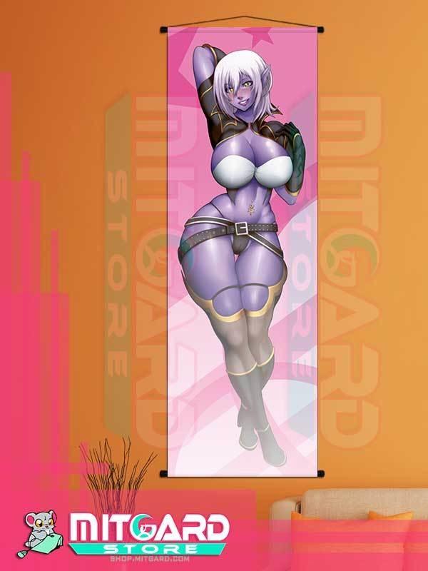 FALLEN THRONE Queen Nulia V2 wall scroll fabric or Adhesive Vinyl poster - Fabric poster WITH plastic pole / 50cm x 150cm - 1